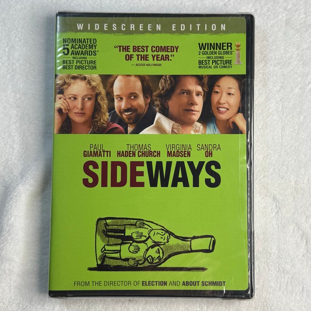 Sideways (DVD,‎ 2004) Widescreen Edition New Sealed Paul Giamatti Comedy